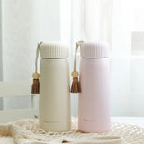 400ml/250ml Creative Thermos Mug With Rope Cute Portable Stainless Steel Vacuum Flask Girl Student Thermal Water Bottle Tumbler