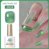Transparen Gel Nail Polish Pink Jelly Nude Semi Transparent French Nail Camouflage UV Gel Varnish Soak Off Nail Art