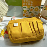Large Capacity Canvas Storage Bag Simple Design For High School Students Multi-Layer Pencil Case And Bag For Boys And Girls