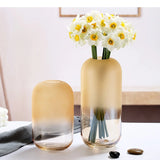 Gradual Frosted Glass Vase Floral Arrangement Accessories Hydroponics Terrarium Transparent Flower Home Decoration