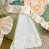 Cotton Bedding Set Lemon Pattern Bed Linens Print Sheet Pillowcase Duvet Cover Set Underwear