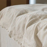 4/5Pcs French Vintage Bedding Sets 85% Cotton and 15% Linen Stitch Embroidery Double Bed Sheet Coverlet Quilt Cover Pillowcases