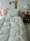 Pure Cotton Fledding Set Four-Piece Queen Size Bed eet Cover Duvet Cover Bedding Protector Single Dormi Bed Linens