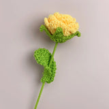 Handmade Crocheted Rose Flower Bouquet Artificial Flowers Wool Flower Finished Product Valentine's Day Teacher's Day Gift