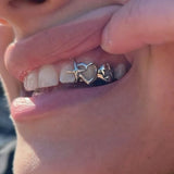 Teeth Vintage Hip-Hop Braces Tooth Caps for Mouth Geometric Geometric Braces for Halloween Hip-Hop Jewelry Party