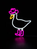 Chi-buy LED Neon Trendy Duck USB Powered Neon Signs Night Light 3D Wall Art Bedroom Living Room Decor Lamp Signs