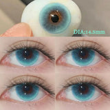 Colored Contact 2Pcs 2024Year New  Lenses with Myopia Degree Grade 0.00- 8.00 Blue Green Beauty Pupilentes Soft Lens