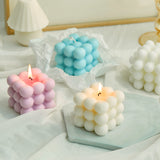 2Inch Bubble Cube Candle Cute Soy Wax Aromatherapy Small Candles scented  relaxing Birthday Gift 1PC