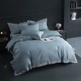 4/6Pcs Luxury 1000TC Egyptian Cotton Bedding Set Solid Color Soft Silky Duvet Cover Set Quilted Bedspread Bed Sheet Pillowcases