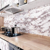 Marble Kitchen Oil-Proof Film Stove Waterproof Moisture-Proof Self-Adhesive Wallpaper Countertop Cabinet Renovation Tile Sticker