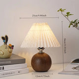 LED Table Lamp Nordic Pleated Fabric Tricolour Light US/EU /USB Living Room Home Bedroom Atmosphere Decoration LED Night Light