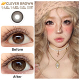 1 Pair(2pcs) Mixed Blood Fairy Long Lasting Fashion Gray Contact Lenses For Party Makeup Mixed Blood Exotic Gray