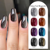 BORN PRETTY 10ml Black Glass Cat Magnetic Gel Nail Polish Ultra Shine Gold Silver Glitter Soak Off UV LED Gel Nail Art Varnish