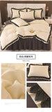 Princess Style Bedding Set Ruffle Duvet Cover With Lace Soft Four Piece Set Quilt Cover Bed Skirt Pillowcase Girls Bedroom Decor