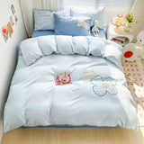 Bed Linen Comforter Sets Kids girls Duvet Cover And Sheet 3/4 pcs Bedding Set Adult Single Double Queen Size Bed Sheets Set