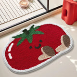 Cute Tufting Fruit Bathroom Mat Soft Tufted Watermelon Pumkin Bedroom Carpet Bedside Rug Floor Non Slip Pad Aesthetic Home Decor