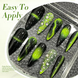 10ml Green Wormhole Cat Magnetic Gel Nail Polish 9D Glitter Soak Off UV LED Nail Art Varnish Manicure DIY At Home