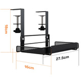Undertable Storage Rack Plug-in Cable Office Supplies Storage Shelf Metal Adjustable Durable Under Desk Cable Organizer Rack