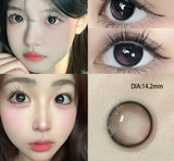 1 Pair Nature Color Eyes Contacts Lenses Myopic Prescription -0.00 to -8.00 Pupils Brown High Quality  Lens