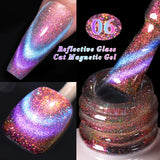 10ml Pink Gold Water Light Cat Magnetic Gel Polish HEMA TPO FREE Aurora Glitter Crystal Soak Off UV Varnish Manicure