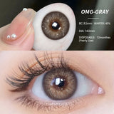 1 Pair Natural Color Contact Lenses for Eyes Beauty Pupils Gray Lenses Eye Yearly Use Brown Diopter Contact Lenses