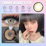 1 Pair Korean Colored Contacts Lenses with Myopia Brown Soft Naturally Colored Cosmetics Gray Lenses Beautiful Pupils