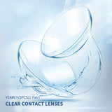 1 Pair Contact Lenses with Diopters Lenses Correction With Degree Transparent Lenses With Prescription Yearly Lenses