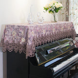 Japanese Sle Semi-Cover Piano Dust Cover Cloth Bench Cover Lightweight Luxury Lace Piano Lid Curtain Home Fabric Protection