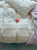 Pure Cotton Fledding Set Four-Piece Queen Size Bed eet Cover Duvet Cover Bedding Protector Single Dormi Bed Linens
