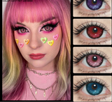 1 Pair Halloween Contact Lenses for Eyes Cosplay Lenses Anime Lenses Anime Accessories Lenses Black Lenses Red Lens