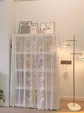 Magic Sticky Dustproof Storage Rack Curtain Folded Design Cover up Shelf Bookcase Iron Frame Disguise Curtain Home Decor
