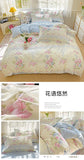 100% Cotton Four Piece Set Soft Skin-friendly Duvet Cover Set Single Couple Flower Printed Comforter Bedding Set for Adults Kids