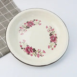 European and American thick enamel plate, classic fruit plate, 20/24 cm, large cutlery, garden, enameled kitchen plates durable