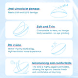 1 Pair Contact Lenses with Diopters Lenses Correction With Degree Transparent Lenses With Prescription Yearly Lenses