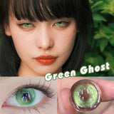 2pcs 1pair Cyber Series Halloween Colored Contact Lenses for Makeup Eyes Big Pupils Red Contact Lenses Brown Lens Myopia