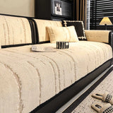 1PC Sofa Cushion Winter Thickened New Non-slip Light Luxury One-piece Plush Seat Cushion Cover Towel Home Textile