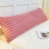 New 1PCS Rabbit plush pillowcase milk plush long pillowcase extended strip flannel pillowcase does not contain pillow core