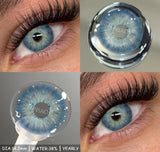 1 Pair Blue Eye Lenses Korean Natural Contact Softlens Color Eye Makeup Contacts Gray Beautiful Pupil Yearly Cosmetics