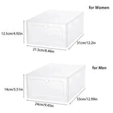 6pcs Transparent Shoe Boxes Stackable Shoe Storage Case Dustproof Plastic Shoes Box Shoes Sneaker Furniture Organizers Boxes