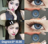 1 Pair Blue Lenses Colored Contact Lenses for Eyes Beauty Pupil with Myopia Eye Color Lenses Prescription Natural Lens