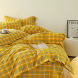 Housse de couette 220x240 Cotton Stripes Duvet Cover Button Girl's Room Skin Breathable Bedding funda nórdica Comforter Sets