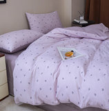 New class A knitted cotton, Tianzhu cotton double-layer yarn four-piece set, simple and skin-friendly, student dormitory