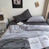 Hot Bedding Set Bedroom Decor Washed Cotton Double Duvet Cover Set Duvet Cover Flat Sheet Quilt Cover Pillowcase Home Textiles