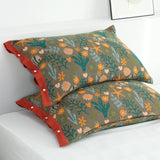 2pcs Cotton Gauze Pillowcase for Bed Skin-friendly Bed Sleep Pillow Cover 52x80cm with Button Pillowslip Large Size Pillow Case