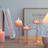 3pc Tealight Glass Candle Holder Set Wedding Table Centerpieces Home Decoration Candle Stand Holders Party Crystal Candlesticks