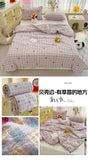 Korean Style Summer Cool Quilt For Girl Skin-friendly Washed Cotton Air Conditioning Quilt Breathable Soft Blanket Home Textiles