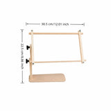 Needlework Holder Adjustable Embroidery Hoop Stand Hands-Free Square Needlework Stand Stable Wooden Cross Stitch Frame Home Use