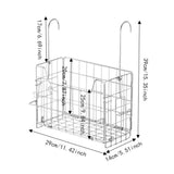 Large Capacity Stainless Steel Hanging Basket Space Saving Rustproof Hanging Shower Basket with Hook Detachable Bathroom Shelf