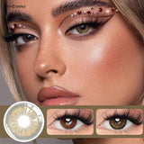 Natural Colored Contact Lenses for Eyes 1 Pair Brown Lenses Fashion Makeup Lenses 42% Water Beauty Pupils