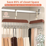 2Pcs Belt Hanger Wooden Belt Organizer for Closet Rack for Storage Sturdy Belt Holder Space Saver for Belt Tie Bra Accessories